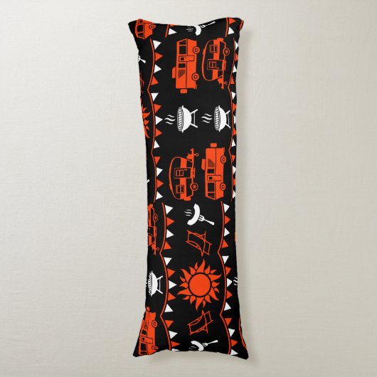 Caravan Camping Decor Lichaamskussen (Voorkant Verticaal)