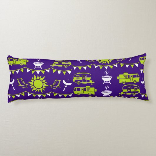 Caravan Camping Decor Lichaamskussen (Achterkant)