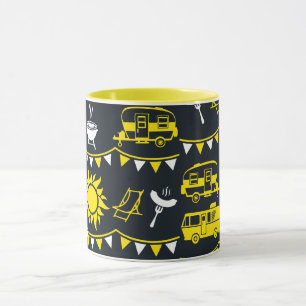 Caravan Camping Decor Mok