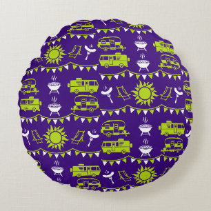 Caravan Camping Decor Rond Kussen