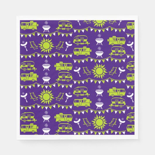 Caravan Camping Decor Servet (Voorkant)