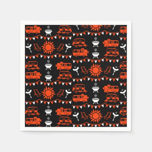 Caravan Camping Decor Servet (Voorkant)