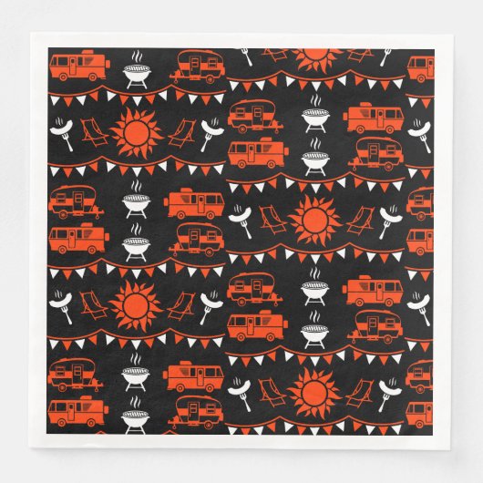 Caravan Camping Decor Servet (Voorkant)