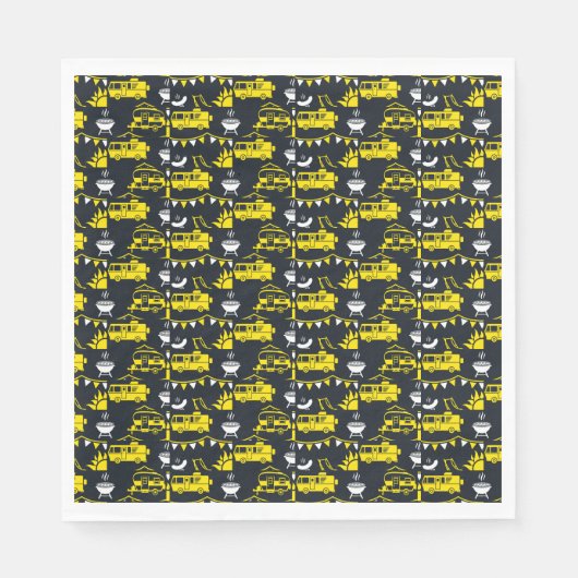 Caravan Camping Decor Servet (Voorkant)