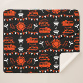 Caravan Camping Decor Sherpa Deken (Voorkant (horizontaal))