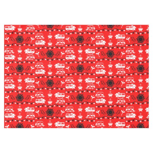 Caravan Camping Decor Tafelkleed (Voorkant (Horizontaal))