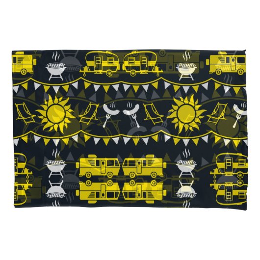 Caravan Camping Decoratie Kussensloop (Voorkant)