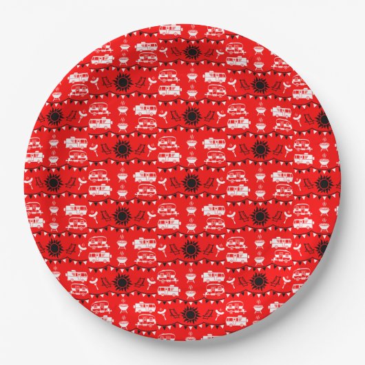 Caravan Camping Decoratie Papieren Bordje (Voorkant)