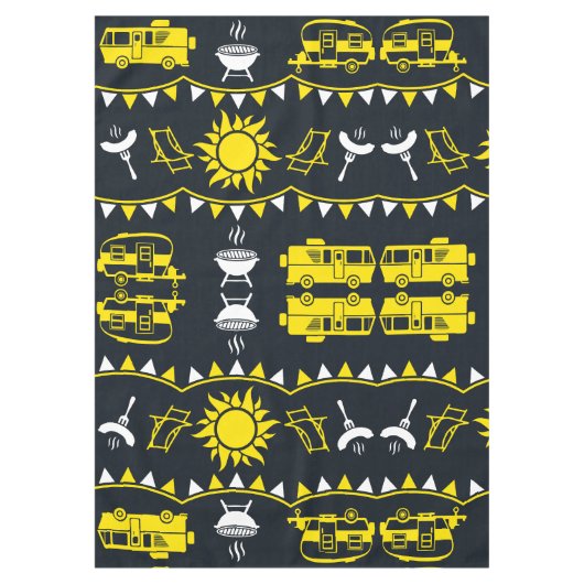Caravan Camping Decoratie Tafelkleed (Voorkant)