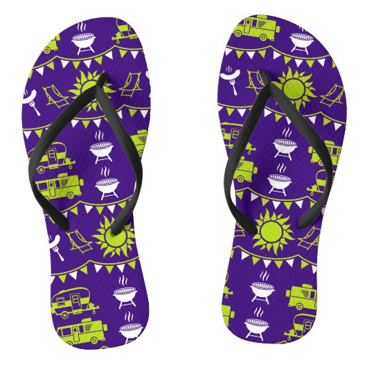 Caravan Camping Decoratie Teenslippers (Voetbed)