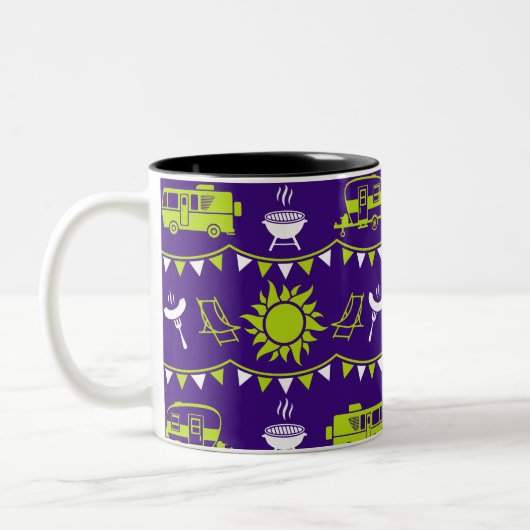 Caravan Camping Decoratie Tweekleurige Koffiemok (Links)