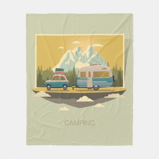 Caravan Camping Fleece Deken (Voorkant)