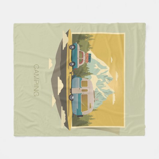 Caravan Camping Fleece Deken (Voorkant (Horizontaal))
