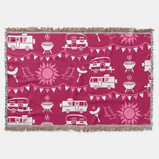 Caravan Camping Home Decor Deken (Voorkant)