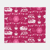 Caravan Camping Home Decor Fleece Deken (Voorkant (Horizontaal))