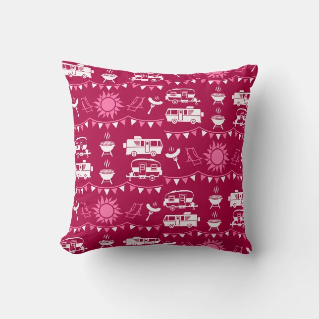 Caravan Camping Home Decor Kussen (Voorkant)