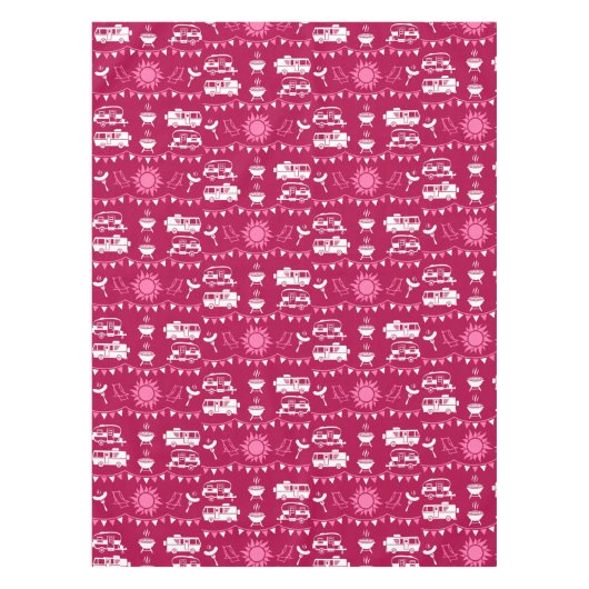 Caravan Camping Home Decor Tafelkleed (Voorkant)