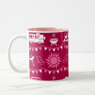 Caravan Camping Home Decor Tweekleurige Koffiemok