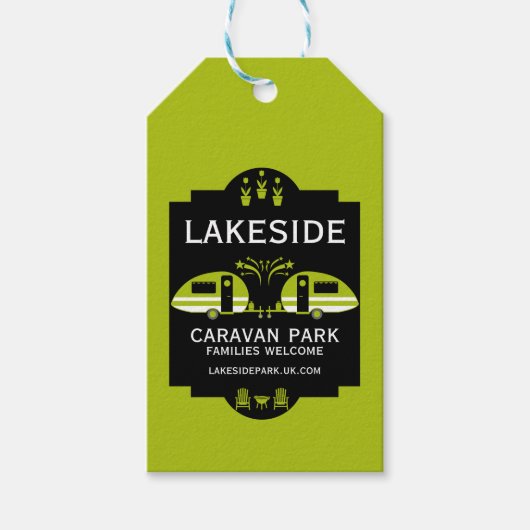 Caravan Camping Promotie Cadeaulabel (Voorkant)