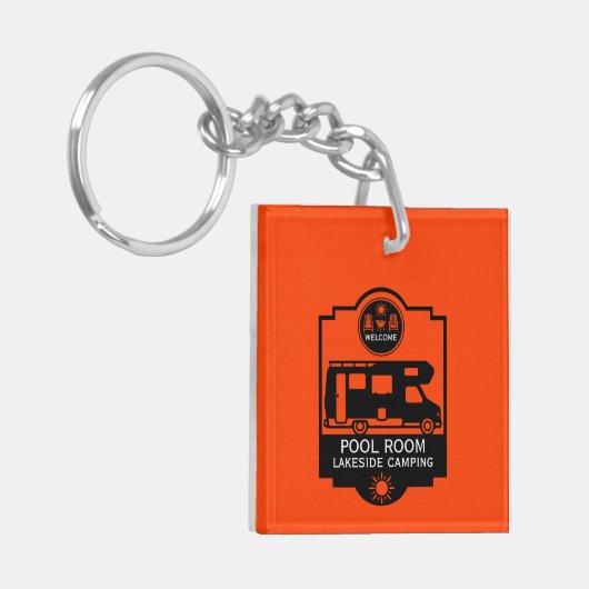 Caravan Camping Promotie Sleutelhanger (Voorkant Links)