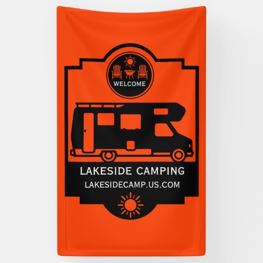 Caravan Camping Promotie Spandoek (Verticaal)