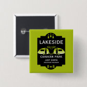 Caravan Camping Promotie Vierkante Button 5,1 Cm (Voorkant /achterkant)