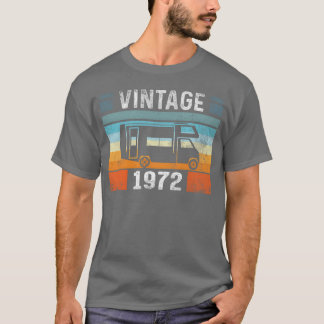 Caravan Camping Vintage 1972 Birthday Caravan gift T-shirt