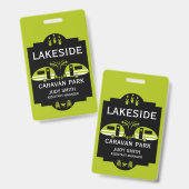 Caravan Campingplaats Promotie Badge (Voor- en achterkant)