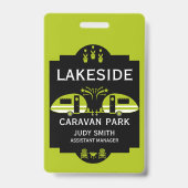 Caravan Campingplaats Promotie Badge (Achterkant)