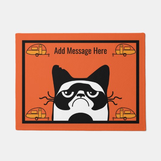 Caravan Cat door deur Mat (Voorkant)