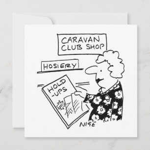 Caravan Club Shop Hosiery Hold-Ups Cartoon Feestdagenkaart