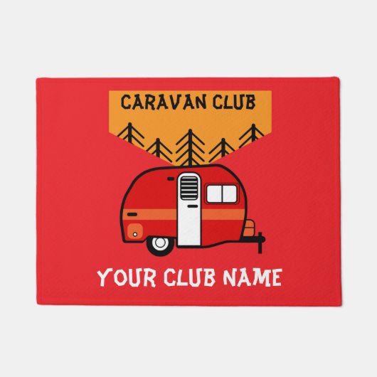 Caravan en Motorhome Clubs Coffee Mok Sleutelhange Deurmat (Voorkant)
