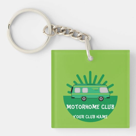 Caravan en Motorhome Clubs Sleutelhanger (Voorkant)