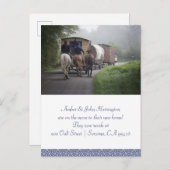 Caravan en rijders op paarden die hun aankondiging (Voorkant / Achterkant)