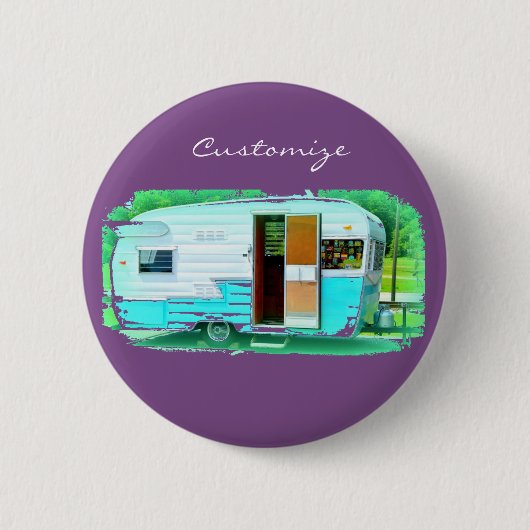 Caravan gypsy casa Thunder_Cove Ronde Button 5,7 Cm (Voorkant)