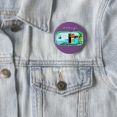 Caravan gypsy casa Thunder_Cove Ronde Button 5,7 Cm (In situ)
