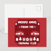 Caravan Happy Kerstmis Camping Briefkaart (Voorkant / Achterkant)