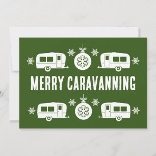Caravan Happy Kerstmis Camping Feestdagenkaart