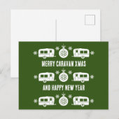 Caravan Happy Kerstmis Camping Feestdagenkaart (Voorkant / Achterkant)