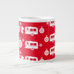 Caravan Happy Kerstmis Camping Grote Koffiekop