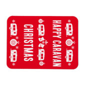Caravan Happy Kerstmis Camping Magneet (Horizontaal)