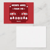 Caravan Happy Kerstmis Camping Notitiekaartje (Voorkant / Achterkant)