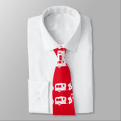 Caravan Happy Kerstmis Camping Stropdas (Gebonden)