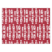 Caravan Happy Kerstmis Camping Tafelkleed (Voorkant (Horizontaal))