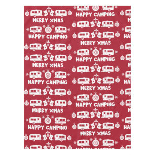 Caravan Happy Kerstmis Camping Tafelkleed