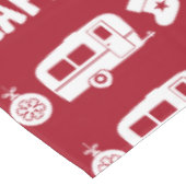 Caravan Happy Kerstmis Camping Tafelkleed (Gekanteld)