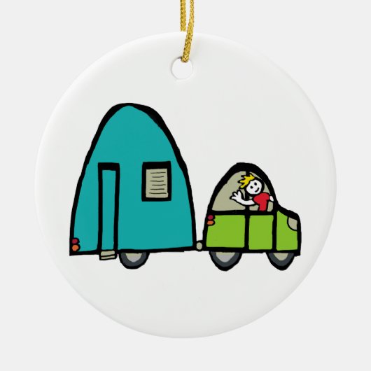 Caravan Keramisch Ornament (Voorkant)