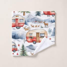 Caravan Kerstmis Bad Handdoek