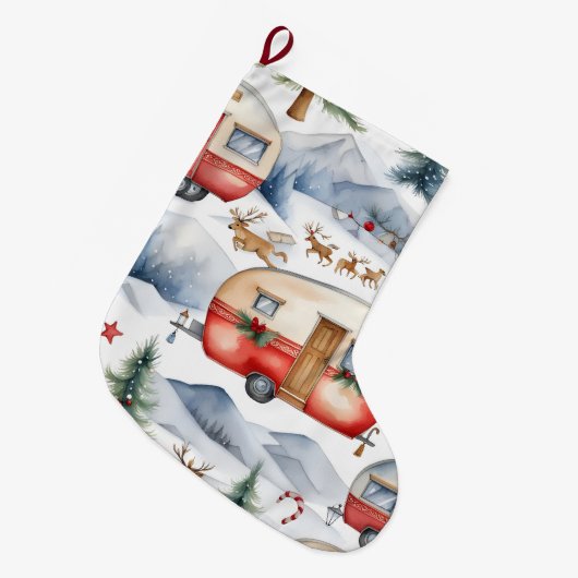 Caravan Kerstmis Grote Kerstsok (Voorkant (Hangend))