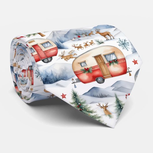 Caravan Kerstmis Stropdas (Opgerold)